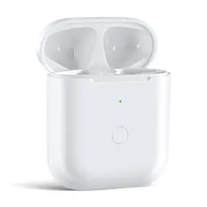 Wireless Charging Case Compatible with AirPod 2 1, Air Pod Charger Case Replacement with Bluetooth Pairing Sync Button, No Earbuds,White Wireless Charging Case Compatible with AirPod 2 1, Air Pod Charger Case Replacement with Bluetooth Pairing Sync Button, No Earbuds,White