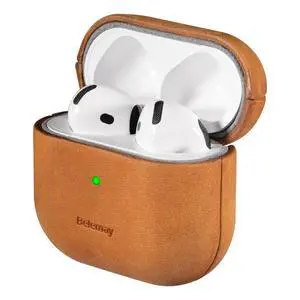 Handcrafted Crazy Horse Leather Case for AirPods 4, Sunset Tan Handcrafted Crazy Horse Leather Case for AirPods 4, Sunset Tan