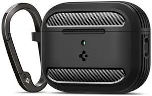 Rugged Armor Designed for AirPods Pro 3 Case (2025) | TPU & PC Dual Layer Protection, Included Carabiner, Wireless Charging Compatible - Matte Black Rugged Armor Designed for AirPods Pro 3 Case (2025) | TPU & PC Dual Layer Protection, Included Carabiner, Wireless Charging Compatible - Matte Black
