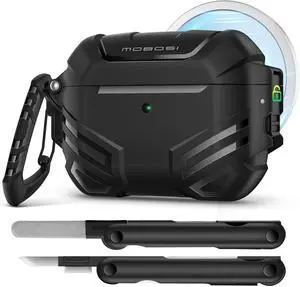 for AirPods Pro 3 Case with Lock, Fit for MagSafe, Black for AirPods Pro 3 Case with Lock, Fit for MagSafe, Black