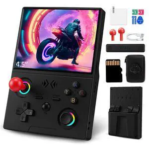 XF45V Retro Handheld Game Console, 4.5 Inch IPS HD Screen, Built-in 20,000+ Classic Games, 30+ Emulators, Portable Hand Held Open Source Linux System, 4000mAh Battery Retro Gaming Console(Black) XF45V Retro Handheld Game Console, 4.5 Inch IPS HD Screen, Built-in 20,000+ Classic Games, 30+ Emulators, Portable Hand Held Open Source Linux System, 4000mAh Battery Retro Gaming Console(Black)