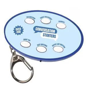 350+ Electronic Conversation Starters Keychain - Audio Ice Breaker Game with 350+ Questions - 5 Categories: Fun, Would You Rather, Deep Questions - Portable Family Conversation Cards & Table Topics 350+ Electronic Conversation Starters Keychain - Audio Ice Breaker Game with 350+ Questions - 5 Categories: Fun, Would You Rather, Deep Questions - Portable Family Conversation Cards & Table Topics