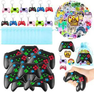 Video Game Squishy Toy Gift Set - 12 Pack Video Game Handle Party Favors with Gaming Stress Toys Stickers Arcade Keychains and Bags for Kids Birthday Party Supplies Classroom Reward Gamer Gift Video Game Squishy Toy Gift Set - 12 Pack Video Game Handle Party Favors with Gaming Stress Toys Stickers Arcade Keychains and Bags for Kids Birthday Party Supplies Classroom Reward Gamer Gift