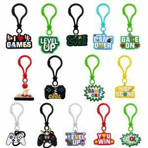 Gamer Themed Keychain Charms 14pcs Game Controller Keyrings & Backpack Charms Party Favors, Birthday Party Favors, Bulk Treasure Box Prizes for Kids & Teens Gamer Themed Keychain Charms 14pcs Game Controller Keyrings & Backpack Charms Party Favors, Birthday Party Favors, Bulk Treasure Box Prizes for Kids & Teens