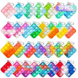 Pop Fidget Toys Bulk Its Party Favors for Kids 30 Pack Mini Pop Keychain It Pop Fidget Toys Bulk Its Party Favors for Kids 30 Pack Mini Pop Keychain It