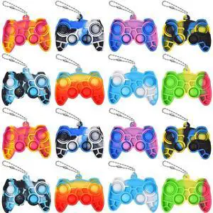 16 Pcs Pop Fidget Keychain Gamepad, Bubble Toy for Kids Adults 16 Pcs Pop Fidget Keychain Gamepad, Bubble Toy for Kids Adults
