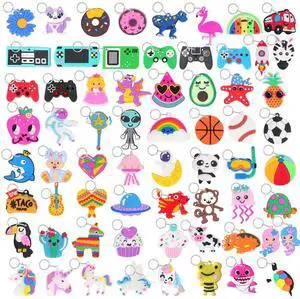 65 PCS Large-sized Keychains for Kids Party Favors With Video Game Animal Mermaid Dinosaur Ball Donut Fruit Gift School Prize Goodie Bag Stuffers Birthday Party Supplies 65 PCS Large-sized Keychains for Kids Party Favors With Video Game Animal Mermaid Dinosaur Ball Donut Fruit Gift School Prize Goodie Bag Stuffers Birthday Party Supplies