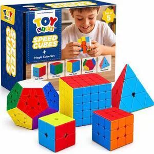 Speed Cube Set, Speed Cube Set of 2x2 3x3 4x4 Megaminx and Pyramid Cube Smoothly Stickerless Magic Cubes Collection for Kids & Adults Speed Cube Set, Speed Cube Set of 2x2 3x3 4x4 Megaminx and Pyramid Cube Smoothly Stickerless Magic Cubes Collection for Kids & Adults