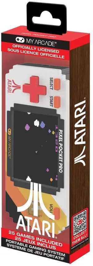 Atari Pixel Pocket Pro: Preloaded Handheld, 25 Atari 2600 Games, Keychain Arcades Atari Pixel Pocket Pro: Preloaded Handheld, 25 Atari 2600 Games, Keychain Arcades