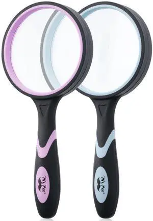 Magnifying Glass, 2 Pack, 10X Magnifier, 75mm Glass Lens Magnifying Glass, 2 Pack, 10X Magnifier, 75mm Glass Lens