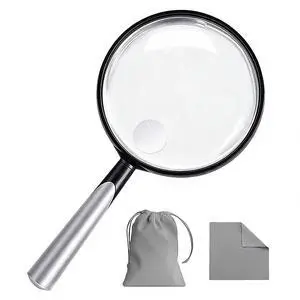 10X 30X Handheld Magnifying Glass for Reading - 110mm Diameter, PMMA Lens, Lightweight ABS Frame, Large Magnifier for Kids Seniors,Suitable for Close Work Hobbies and Science 10X 30X Handheld Magnifying Glass for Reading - 110mm Diameter, PMMA Lens, Lightweight ABS Frame, Large Magnifier for Kids Seniors,Suitable for Close Work Hobbies and Science