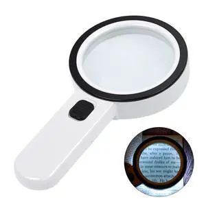 Magnifying Glass with Light, Double-Layer Glass Lens Handheld Large Magnifying Glass 12 LED Lighted Magnifier for Seniors Reading, Coins, Jewelry, Close Working Magnifying Glass with Light, Double-Layer Glass Lens Handheld Large Magnifying Glass 12 LED Lighted Magnifier for Seniors Reading, Coins, Jewelry, Close Working