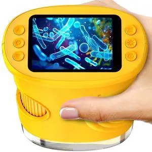 1000X Digital Handheld Microscope for Kids with 2.0" IPS Screen, Outdoor Toys Portable STEM Science Lab Gifts, Rechargeable Pocket Microscope Educational Toy for Boys & Girls Age 4-6 8-12, Orange 1000X Digital Handheld Microscope for Kids with 2.0" IPS Screen, Outdoor Toys Portable STEM Science Lab Gifts, Rechargeable Pocket Microscope Educational Toy for Boys & Girls Age 4-6 8-12, Orange