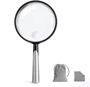 10X Handheld Magnifying Glass for Reading- 90mm Diameter, PMMA Lens, Lightweight ABS Frame, Reading Magnifier for Seniors,Suitable for Close Work Hobbies and Science 10X Handheld Magnifying Glass for Reading- 90mm Diameter, PMMA Lens, Lightweight ABS Frame, Reading Magnifier for Seniors,Suitable for Close Work Hobbies and Science