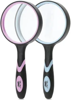 Magnifying Glass, 2 Pack, 5X Magnifier, 75mm Glass Lens Magnifying Glass, 2 Pack, 5X Magnifier, 75mm Glass Lens
