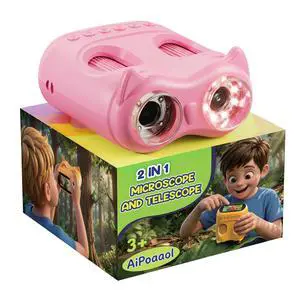 1000X Digital Microscope for Kid Handheld: 2-in-1 Telescope Portable STEM Toy - Birthday Gift for Boy Girl - Science Kits 10X Magnifying Glass for Age 3-8 8-12 USB Gadget Pink 1000X Digital Microscope for Kid Handheld: 2-in-1 Telescope Portable STEM Toy - Birthday Gift for Boy Girl - Science Kits 10X Magnifying Glass for Age 3-8 8-12 USB Gadget Pink