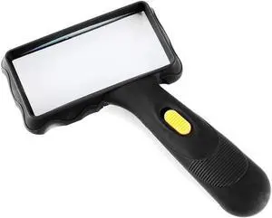 Hand-held Rectangular Magnifying Glass, LED Light Magnifier, 10X Reading Magnifying Glass for Seniors, Low Vision, Macular Degeneration Hand-held Rectangular Magnifying Glass, LED Light Magnifier, 10X Reading Magnifying Glass for Seniors, Low Vision, Macular Degeneration