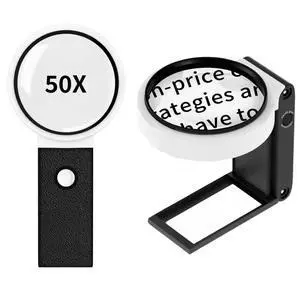 50X Magnifying Glass with Light and Stand, Foldable Handheld Magnifying Glass 18 LED Illuminated Lighted Magnifier for Seniors Reading, Close Work, Elderly, Kids, Books, Crafts, Coins, Jewelry 50X Magnifying Glass with Light and Stand, Foldable Handheld Magnifying Glass 18 LED Illuminated Lighted Magnifier for Seniors Reading, Close Work, Elderly, Kids, Books, Crafts, Coins, Jewelry