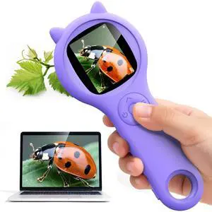 Microscope for Kids - Electronic Handheld Magnifying Glass for Children-STEM Outdoor Science Kit for Summer Travel & Camping Toy,Birthday Gifts Toys for 5-8 9-12 Year Old GirlsPurple Microscope for Kids - Electronic Handheld Magnifying Glass for Children-STEM Outdoor Science Kit for Summer Travel & Camping Toy,Birthday Gifts Toys for 5-8 9-12 Year Old GirlsPurple
