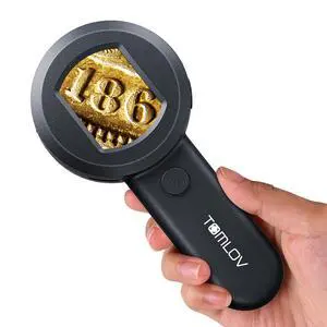 P10 Microscope for Adults Kids, Handheld Coin Magnifier with Light for Error Coins, Portable Trichome Magnifying Glass 100X, Collector Pocket Jewelers Loupe, Digital Microscope with 2" Screen P10 Microscope for Adults Kids, Handheld Coin Magnifier with Light for Error Coins, Portable Trichome Magnifying Glass 100X, Collector Pocket Jewelers Loupe, Digital Microscope with 2" Screen
