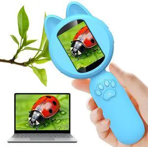 Magnifying Glass for Kids, 100X 2 LCD Scrren Handheld Microscope Magnifying Glass for Kids, 100X 2 LCD Scrren Handheld Microscope