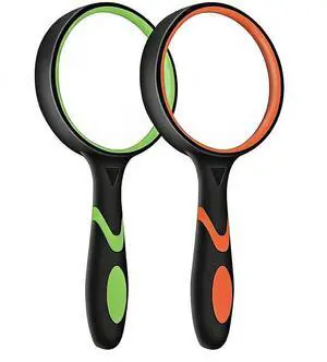 2-Set 75mm Hand-Held Reading Magnifier with Non-Slip Rubber Grip, Good for Senior Users, Hobby Exploring & Scientific Activities 2-Set 75mm Hand-Held Reading Magnifier with Non-Slip Rubber Grip, Good for Senior Users, Hobby Exploring & Scientific Activities