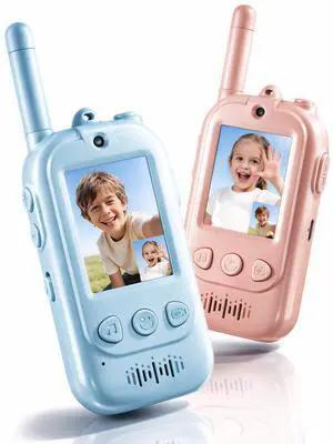 Voice Changer Upgraded Kids Video Walkie Talkies, Gift Toy with Real-Time Video, No WiFi or App Required, 1600FT Long Range, Rechargeable Video Intercom Toy for Boys & Girls Ages 312 (Blue & Pink) Voice Changer Upgraded Kids Video Walkie Talkies, Gift Toy with Real-Time Video, No WiFi or App Required, 1600FT Long Range, Rechargeable Video Intercom Toy for Boys & Girls Ages 312 (Blue & Pink)