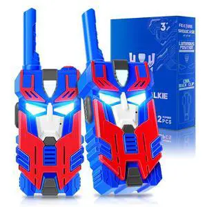 Transform Toys Walkie Talkies for Kids 2 Pack Blue Leader Robot, 2500 FT Range, Cool Eye Lights for 3 4 5 6 7 8 9 10 Year Old Outdoor Camping Toys, Birthday Gifts for Boys Ages 3-12 Transform Toys Walkie Talkies for Kids 2 Pack Blue Leader Robot, 2500 FT Range, Cool Eye Lights for 3 4 5 6 7 8 9 10 Year Old Outdoor Camping Toys, Birthday Gifts for Boys Ages 3-12