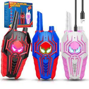 Rechargeable Walkie Talkies for Kids: 3 Pack Kids Walkie-Talkies Toys for 3 4 5 6 7 8 9 Year Old Boys Gifts Family Camping Toy for Boy Kid Age 3-5 5-7 7-9, 2 Way Radio Boy Gift Rechargeable Walkie Talkies for Kids: 3 Pack Kids Walkie-Talkies Toys for 3 4 5 6 7 8 9 Year Old Boys Gifts Family Camping Toy for Boy Kid Age 3-5 5-7 7-9, 2 Way Radio Boy Gift
