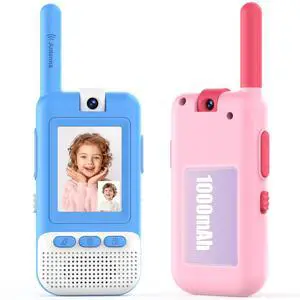 Video Walkie Talkies for Kids 2 Pack, Rechargeable 1000mAh, Rotatable HD Camera, Long Range Outdoor Toys for Camping, Hiking, Travel, Christmas Birthday Gifts for Girls Boys 3-12 Year Olds Video Walkie Talkies for Kids 2 Pack, Rechargeable 1000mAh, Rotatable HD Camera, Long Range Outdoor Toys for Camping, Hiking, Travel, Christmas Birthday Gifts for Girls Boys 3-12 Year Olds