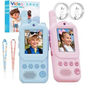 Video Walkie Talkies for Kids 2 Pack Rechargeable Video Intercom with Voice Changer, 1300FT Long Range Radios, Camping Hiking Toys, Birthday Gifts for Boys Girls Ages 3-12 (Pink&Blue) Video Walkie Talkies for Kids 2 Pack Rechargeable Video Intercom with Voice Changer, 1300FT Long Range Radios, Camping Hiking Toys, Birthday Gifts for Boys Girls Ages 3-12 (Pink&Blue)