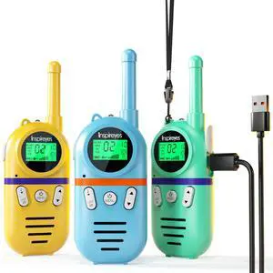 Kids Walkie Talkies, Rechargeable 3 Pack Long Range 2-Way Radios Kids Walkie Talkies, Rechargeable 3 Pack Long Range 2-Way Radios