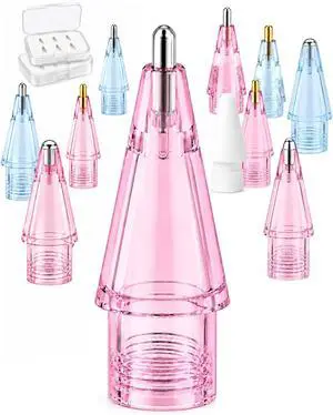 Replacement Tips for Apple Pencil, 12 Different Tips, Pink & Sky Blue Replacement Tips for Apple Pencil, 12 Different Tips, Pink & Sky Blue