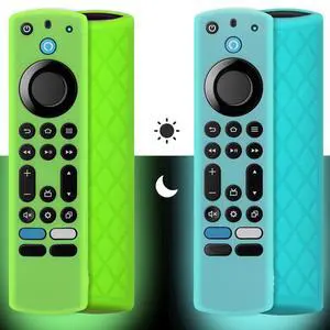 Silicone Remote Case (2pcs) for Fire TV Stick 4K Max/Insignia/Pioneer/Omni Series Fire TV Alexa Voice Remote Enhanced w/Lanyard (Green and Turquoise, Both Glow) Silicone Remote Case (2pcs) for Fire TV Stick 4K Max/Insignia/Pioneer/Omni Series Fire TV Alexa Voice Remote Enhanced w/Lanyard (Green and Turquoise, Both Glow)