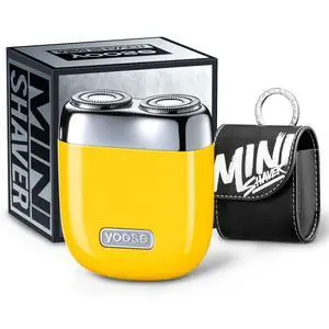 Mini Shaver, Portable Electric Razor for Men, Yellow Mini Shaver, Portable Electric Razor for Men, Yellow