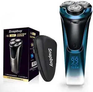 Electric Razor for Men, Waterproof Cordless Shaver with 90-Min Runtime,4D Floating Precision Blades System, Fast Charging, Travel-Friendly for Wet & Dry Use (Blue) Electric Razor for Men, Waterproof Cordless Shaver with 90-Min Runtime,4D Floating Precision Blades System, Fast Charging, Travel-Friendly for Wet & Dry Use (Blue)
