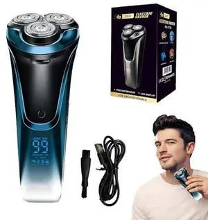 Snapbuy Electric Razor for Men, Electric Razor Pro of Father, 4D Floating Head Rotary Shaver,2026 New Electri c Shaver with LCD Display & Quiet Motor, IPX7 Waterproof (Blue) Snapbuy Electric Razor for Men, Electric Razor Pro of Father, 4D Floating Head Rotary Shaver,2026 New Electri c Shaver with LCD Display & Quiet Motor, IPX7 Waterproof (Blue)