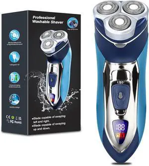 Electric Razor Beard Trimmer for Men, Electric Rotary Shaving Face Shaver with 4D Floating Head & LCD Display IPX7 Waterproof Wet & Dry Shave Safety Razors, Beard Trimmer Gifts for Men Electric Razor Beard Trimmer for Men, Electric Rotary Shaving Face Shaver with 4D Floating Head & LCD Display IPX7 Waterproof Wet & Dry Shave Safety Razors, Beard Trimmer Gifts for Men