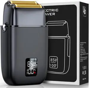 Electric Razor for Men Face, Electric Shavers for Men, Cordless Portable Rechargeable Waterproof Foil Shavers with LED Display, Three Speeds, Travel Lock for Face and Beard Trimmer (Black) Electric Razor for Men Face, Electric Shavers for Men, Cordless Portable Rechargeable Waterproof Foil Shavers with LED Display, Three Speeds, Travel Lock for Face and Beard Trimmer (Black)