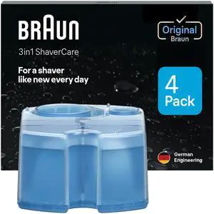 Refill Cartridges CCR, Replacement Shaver Cleaner Liquid Solution for Clean&Charge System, Pack of 4 Refill Cartridges CCR, Replacement Shaver Cleaner Liquid Solution for Clean&Charge System, Pack of 4
