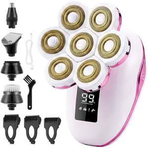 Electric Razors for Women, 7D Electric Shaver for Women, 5 in 1 Lady Shavers, Wet/Dry Bikini Trimmer for Women, Rechargeable Facial Hair Removal, Painless Face Razor for Arms Legs Armpit Pubic Area Electric Razors for Women, 7D Electric Shaver for Women, 5 in 1 Lady Shavers, Wet/Dry Bikini Trimmer for Women, Rechargeable Facial Hair Removal, Painless Face Razor for Arms Legs Armpit Pubic Area