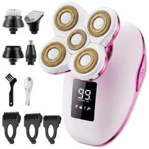 Electric Razors for Women, 5 in 1 Lady Shavers, Electric Shaver for Women, Wet/Dry Bikini Trimmer, Rechargeable Facial Hair Removal, Painless Shaver Razor for Arms Legs Armpit Pubic Area Electric Razors for Women, 5 in 1 Lady Shavers, Electric Shaver for Women, Wet/Dry Bikini Trimmer, Rechargeable Facial Hair Removal, Painless Shaver Razor for Arms Legs Armpit Pubic Area