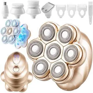 Electric Razors for Women, 5-in-1 Magnetic Electric Shaver for Women, 7D Womens Electric Razor, Wet Dry Bikini Trimmer, Rechargeable Full Body Hair Removal for Face Arms Legs Armpit Pubic Area Electric Razors for Women, 5-in-1 Magnetic Electric Shaver for Women, 7D Womens Electric Razor, Wet Dry Bikini Trimmer, Rechargeable Full Body Hair Removal for Face Arms Legs Armpit Pubic Area