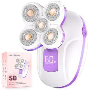 Electric Razors for Women, Rechargeable Rotary Painless Shaver for Legs Bikini Facial Hair Removal, Body Wet/Dry Razor Water Resistant Grooming Kit (GRAP, S007) Electric Razors for Women, Rechargeable Rotary Painless Shaver for Legs Bikini Facial Hair Removal, Body Wet/Dry Razor Water Resistant Grooming Kit (GRAP, S007)