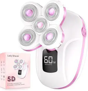 Electric Razors for Women Legs, Rechargeable Rotary Painless Shaver for Legs Bikini Facial Hair Removal, Body Wet/Dry Razor Water Resistant Grooming Kit, Cordless Womens Trimmer for Grooming, Peach Electric Razors for Women Legs, Rechargeable Rotary Painless Shaver for Legs Bikini Facial Hair Removal, Body Wet/Dry Razor Water Resistant Grooming Kit, Cordless Womens Trimmer for Grooming, Peach
