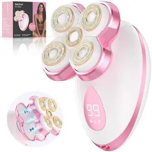 Electric Razors for Women - Magnetic Electric Shaver for Women, Painless Hair Remover for Legs Bikini Face, Cordless Lady Trimmer for Sensitive, Detachable and Waterproof, Pink Electric Razors for Women - Magnetic Electric Shaver for Women, Painless Hair Remover for Legs Bikini Face, Cordless Lady Trimmer for Sensitive, Detachable and Waterproof, Pink