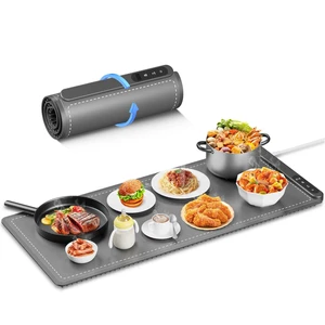 Fast Heating Warming Mat for Food, XL 36"x16", Electric Food Warmer with 6 Level Adjustable Temperature and 6 Hours Timer, Full-Surface Portable Warming Pad Trays for Buffets Party Fast Heating Warming Mat for Food, XL 36"x16", Electric Food Warmer with 6 Level Adjustable Temperature and 6 Hours Timer, Full-Surface Portable Warming Pad Trays for Buffets Party