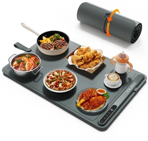 Warming Mat for Food (24"x16") 7-Level Electric Warming Tray with 400W High-Power, Timer 099H & Built-In Strap - Rollable Large Food Warming Mat for Parties & Buffet Warming Mat for Food (24"x16") 7-Level Electric Warming Tray with 400W High-Power, Timer 099H & Built-In Strap - Rollable Large Food Warming Mat for Parties & Buffet
