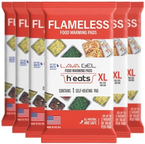 Flameless Food Warming Pads (6 Pack) - Food Warmers for Parties Buffet Disposable - Party Buffet Servers and Warmers for Full Size Pans - Heating Pads for Chafing Dish- Must-Have Catering Supplies Flameless Food Warming Pads (6 Pack) - Food Warmers for Parties Buffet Disposable - Party Buffet Servers and Warmers for Full Size Pans - Heating Pads for Chafing Dish- Must-Have Catering Supplies