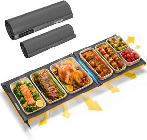 XXL Food Warming Mat Countertop 42"x16" 2 Piece Extendable Electric Warming Tray for Buffets & Parties Extra Large Roll Up Silicone Food Warmer Mat with 8 Temp Settings, Auto Shut Off Food Warmer XXL Food Warming Mat Countertop 42"x16" 2 Piece Extendable Electric Warming Tray for Buffets & Parties Extra Large Roll Up Silicone Food Warmer Mat with 8 Temp Settings, Auto Shut Off Food Warmer